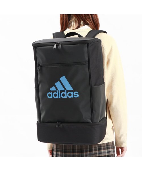 Adidas(アディダス)/アディダス リュック adidas デイパック バックパック 通学リュック ボックス 大容量 B4 32L PC収納 シューズ収納 中学生 高校生 63583/ブラック系3