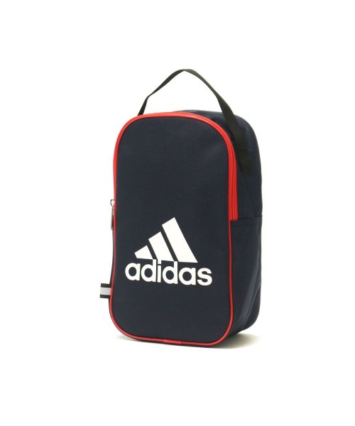 Adidas(アディダス)/アディダス シューズケース キッズ adidas シューズバッグ 靴入れ 上履き入れ 男の子 女の子 小学生 軽量 5L ファスナー 63293 新作/ネイビー