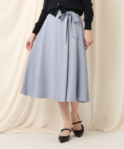 セール ラップ風デザイン 春カラー ミディ丈フレアスカート クチュールブローチ Couture Brooch Magaseek