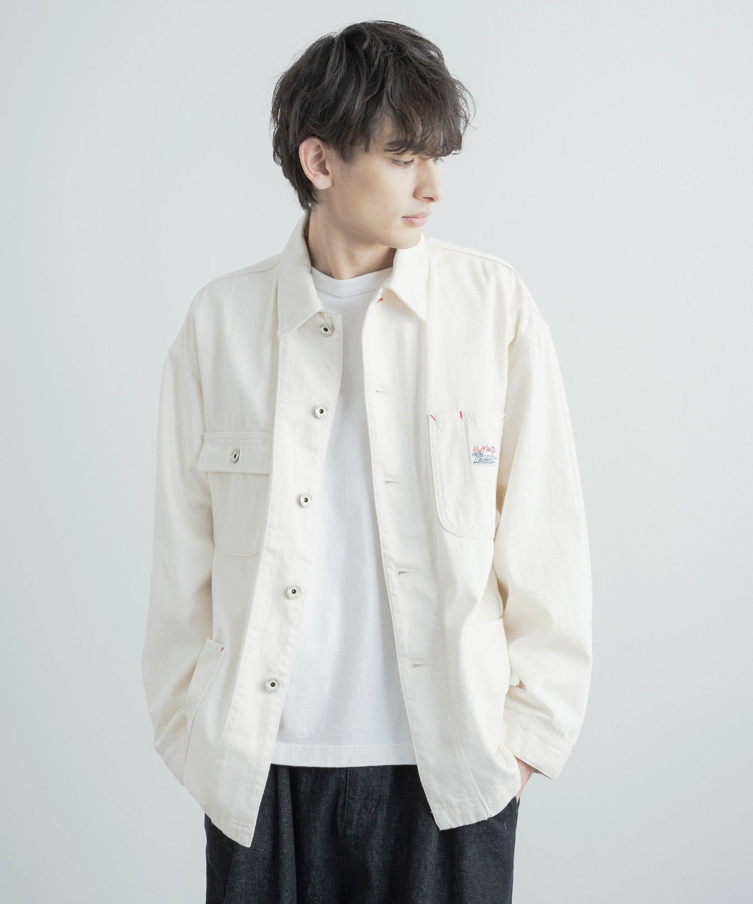 デニムカバーオール デニムジャケット Right-on back 取りだそ デニムカバーオール デニムジャケット Right-on back 取りだそ