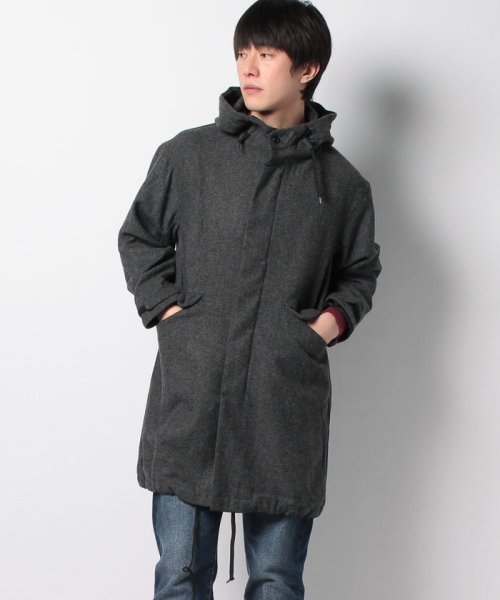 BEAMS HEART(ビームスハート)/MI.TWEED HOOD CT/CHARCOAL.G