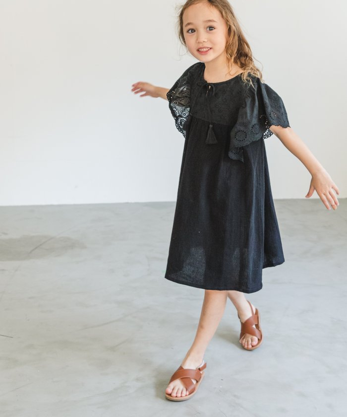 市場 送料無料 タンクワンピース タンクワンピ 刺繍入り ノースリーブ コットン フリルワンピース サマーワンピース 夏 ワンピース 薄手 女児 ベビー 袖なし