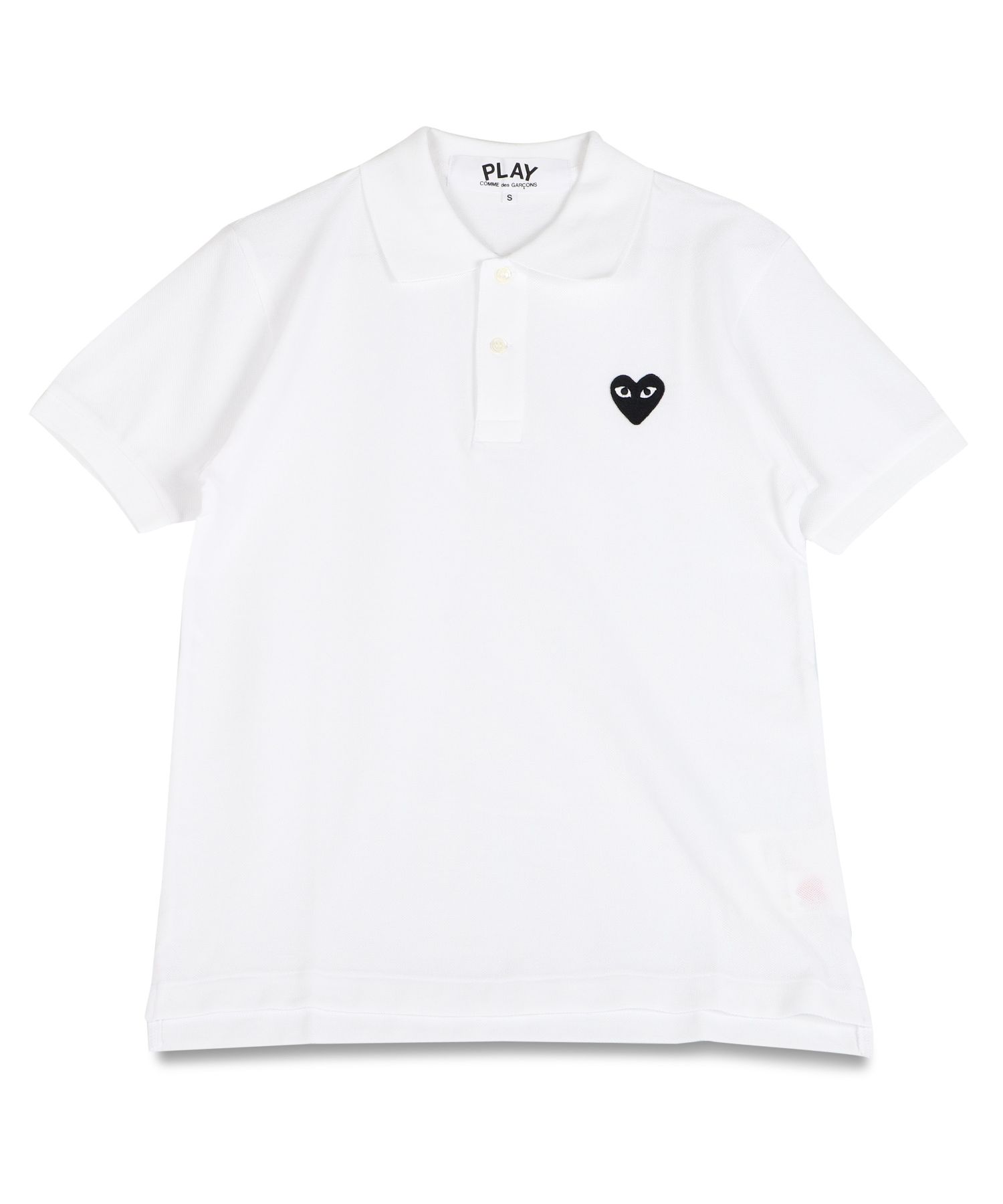 プレイ コムデギャルソン PLAY COMME des GARCONS ポロシャツ 半袖 メンズ ブラックハート ロゴ BLACK HEART  PLAY POL