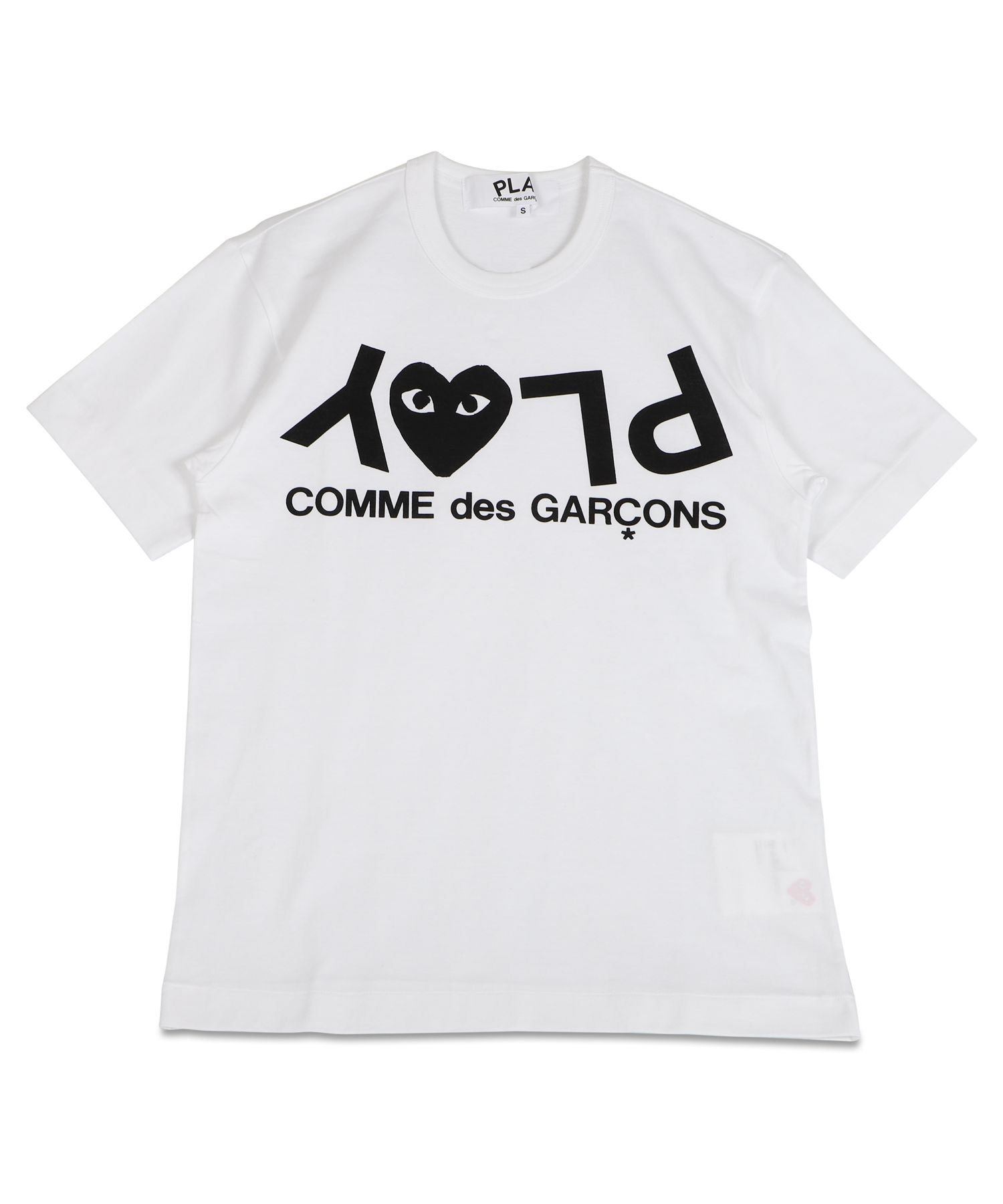 プレイ コムデギャルソン PLAY COMME des GARCONS Tシャツ 半袖 メンズ ブラックハート ロゴ PLAY LOGO  T－SHIRT T06