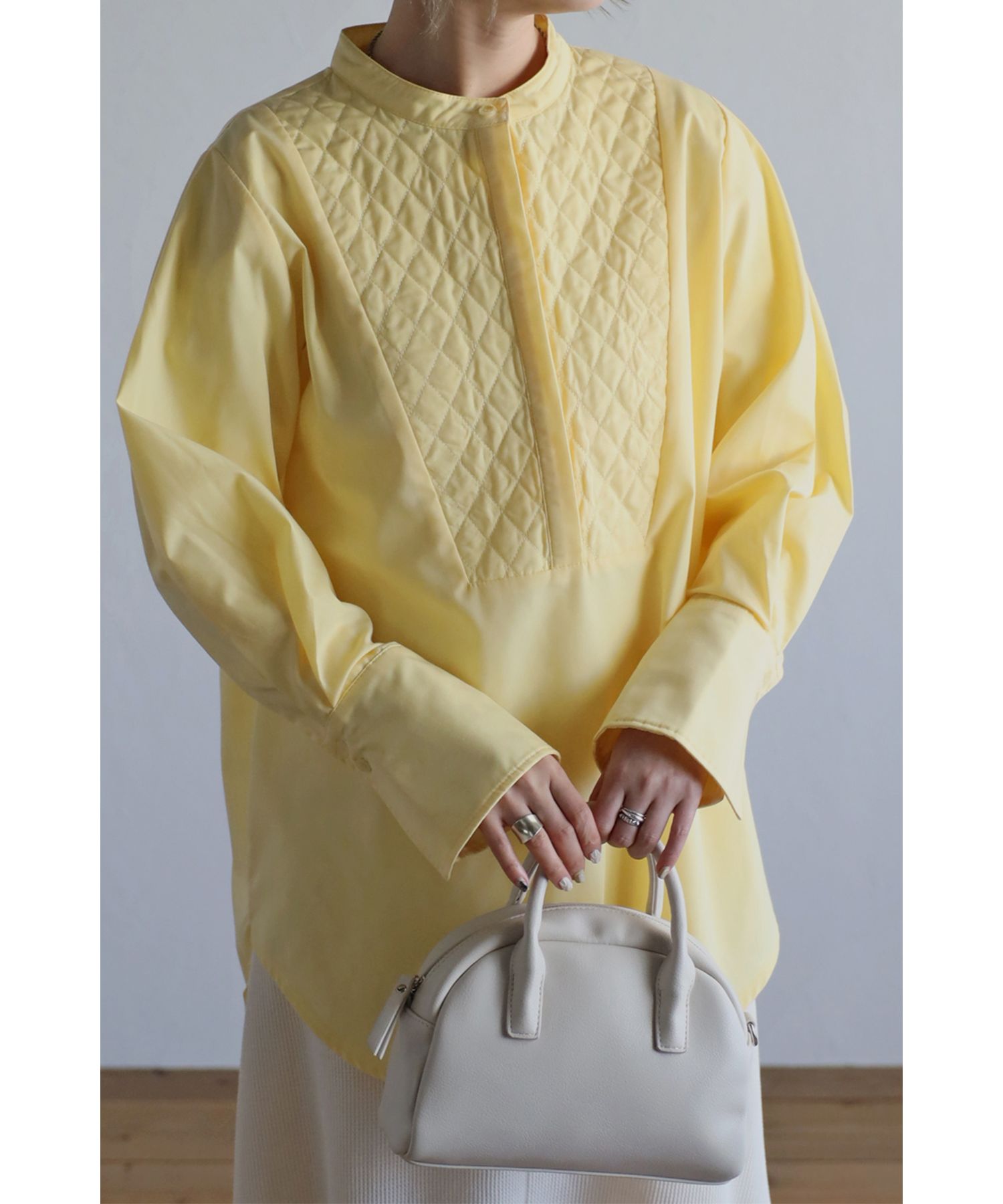 限定20%OFF】 PUBLIC TOKYO - キルティングバンドカラーシャツの通販