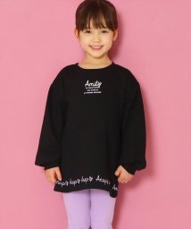 ANAP KIDS(アナップキッズ)/ミニ裏毛チュニック/ブラック