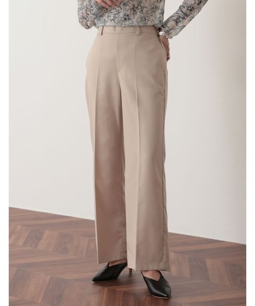 Re:EDIT(リエディ)/[低身長サイズ有]2WAYカラーツイル裾リボンセンタープレスパンツ/アイボリー