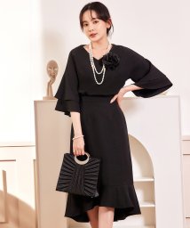 DRESS+(ドレス プラス)/フォーマル セットアップ フレアスカート 2way/ブラック