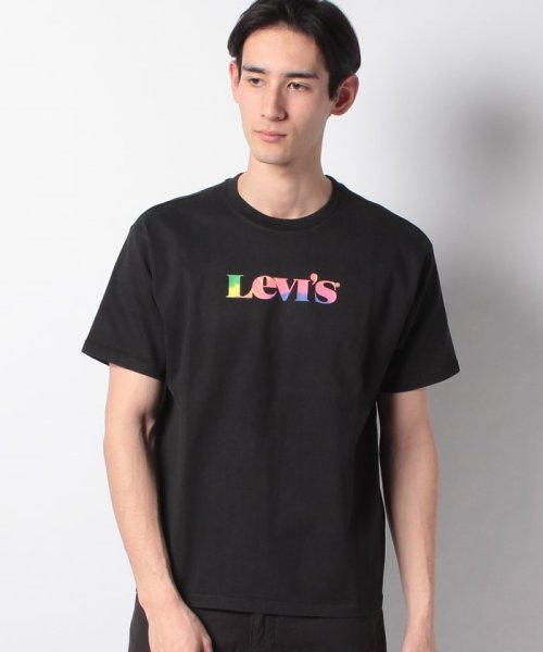 LEVI’S OUTLET(リーバイスアウトレット)/VINTAGE FIT GRAPHIC TEE MV LOGO TIE－DYE CAVIAR/ブラック