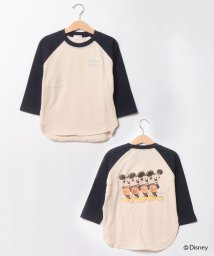 b-ROOM(ビールーム)/【DISNEY】MICKEYビッグラグランTシャツ/紺