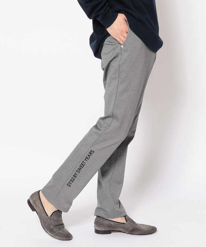 SY32 TWILL TUCK WIDE TAPERED PANTS