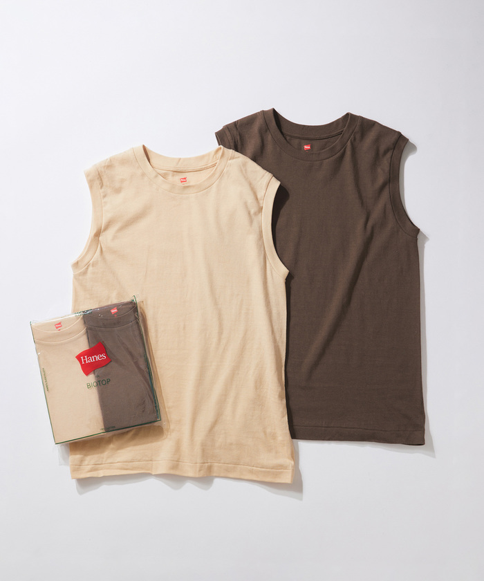 〈定番・人気〉【Hanes for BIOTOP】Sleeveless T－shirts