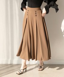 MIELI INVARIANT(ミエリ インヴァリアント)/Waltz Button Circular Skirt/ブラウン