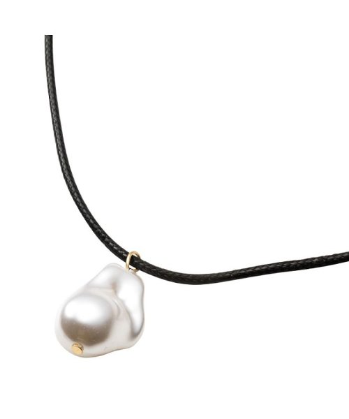 クラシカルなバロックパール風レザーコードネックレス クリームドット Cream Dot Magaseek クラシカルなバロックパール風レザーコードネックレス クリームドット Cream Dot Magaseek