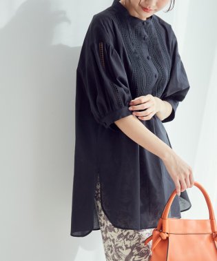 vis-`a-vis/【WEB限定】【追加生産】ピンタック＆レースで主役級。コットンチュニック/504543560