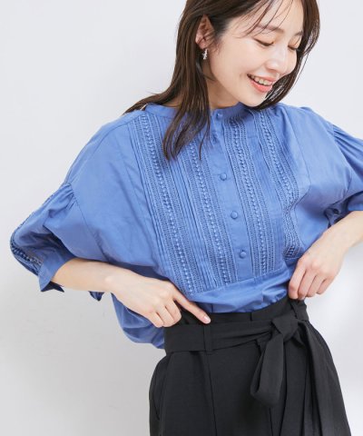 vis-`a-vis／【WEB限定】【追加生産】ピンタック＆レースで主役級。コットンチュニック／504543560