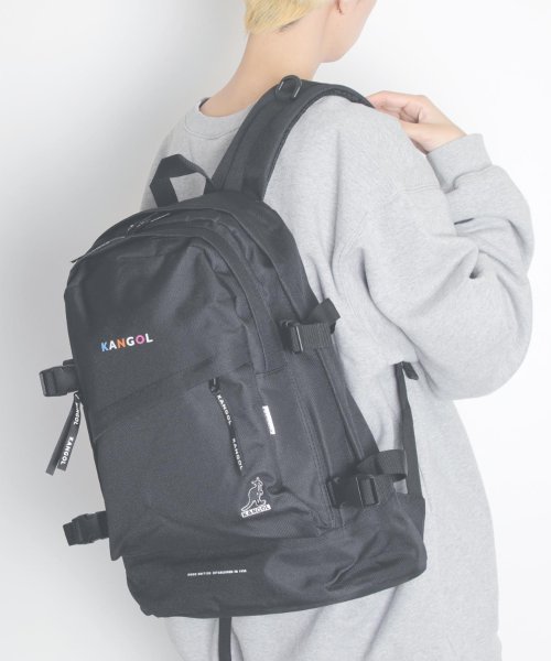 MAISON mou(メゾンムー)/【KANGOL/カンゴール】DAYPACK MULTI LOGO/ロゴバック/ブラック