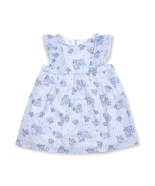 セール ブーケ リボン フラワー プリント フリル ワンピース ベビー 80 90cm ベベ Bebe Magaseek