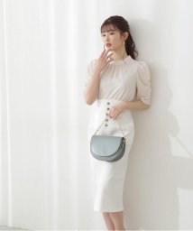 PROPORTION BODY DRESSING(プロポーション　ボディドレッシング)/｜美人百花5月号掲載商品｜フロント釦ハイウエストデニムタイト：WEB限定カラー 030ホワイト/ホワイト