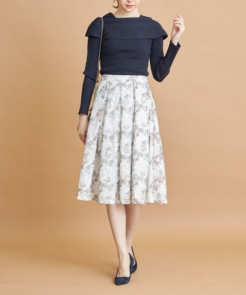 オパールフラワープリントタックフレアスカート トッコクローゼット Tocco Closet Magaseek