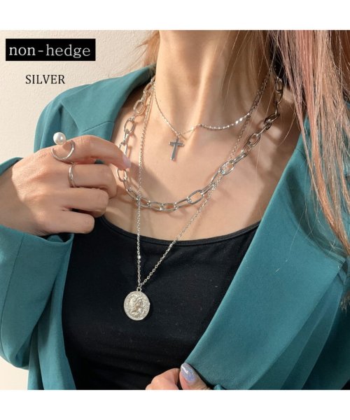 クロスコイン3連ネックレス ノンヘッジ Non Hedge Magaseek