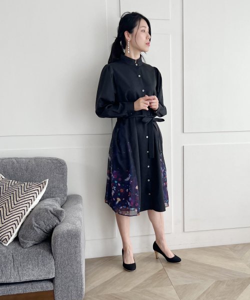 クラゲ宇宙柄切替前開きワンピース スカラー Scolar Magaseek