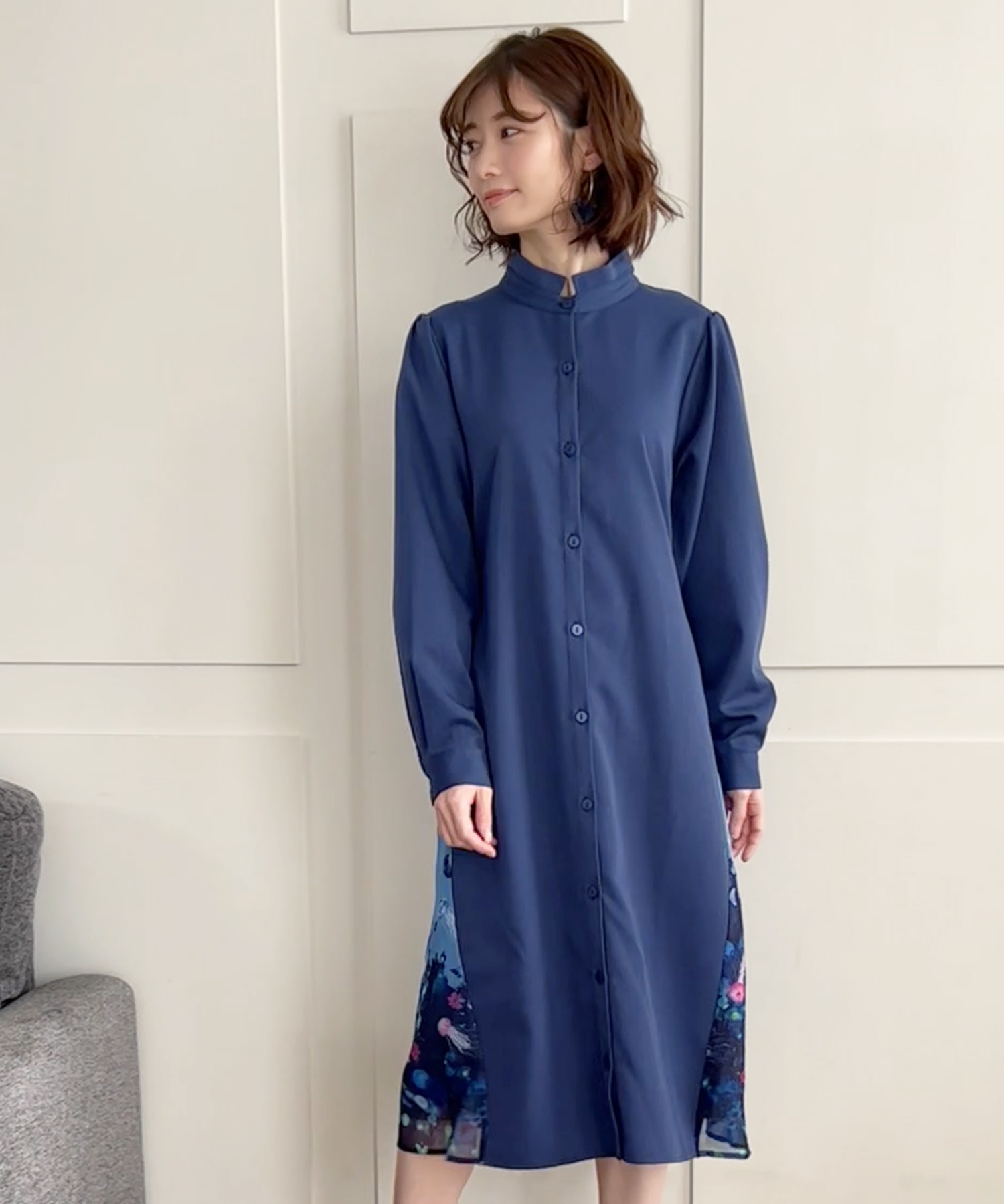 クラゲ宇宙柄切替前開きワンピース スカラー Scolar Magaseek