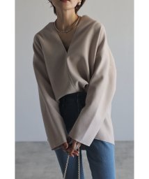 Bonjour Sagan(ボンジュールサガン)/【セットアップ対応商品】ジャージVネックプルオーバー/BEIGE