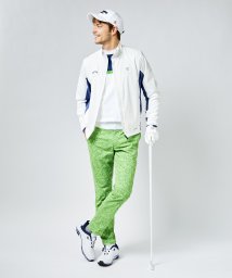 Munsingwear(マンシングウェア)/イージーケアクルーネックセーター【アウトレット】/ホワイト×ネイビー×グリーン