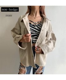 non-hedge(ノンヘッジ)/ツイルシャツジャケット/アイボリー