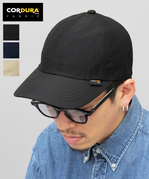 Besiquenti(ベーシックエンチ)/コーデュラコットン ローキャップ ツバ長め 日本製CORDURA コットン 帽子 メンズ カジュアル/ブラック