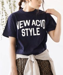 e-zakkamaniastores(イーザッカマニアストアーズ)/セレクトプリント Tシャツ/ネイビー