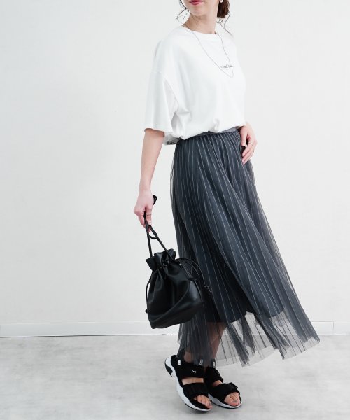 ラメストライプチュールスカート フィズ Fizz Magaseek