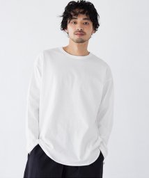 coca(コカ)/ラウンドヘムサイドスリットロングTシャツ/WHITE