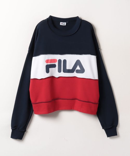 FILA（Casual）(フィラ（カジュアル）)/FILA3段切り替えトレーナー/ネイビー