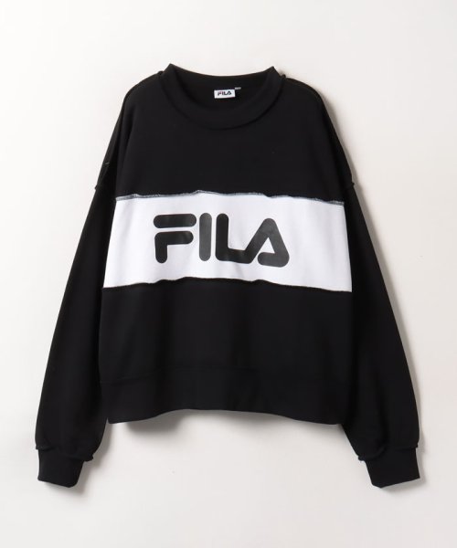 FILA（Casual）(フィラ（カジュアル）)/FILA3段切り替えトレーナー/ブラック