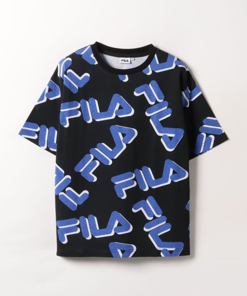 FILA（Casual）(フィラ（カジュアル）)/FILA総柄Tシャツ/ブラック
