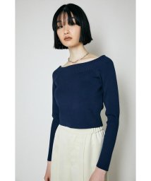 moussy(マウジー)/WIDE NECK CROP トップス/NVY