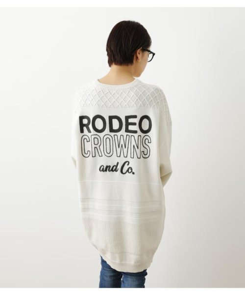 RODEO CROWNS WIDE BOWL(ロデオクラウンズワイドボウル)/加工ドッキングニットワンピース/IVOY3