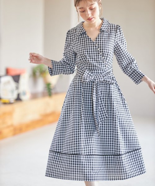 ウエストりぼん付きギンガムチェックカシュクールシャツワンピース トッコクローゼットリュクス Tocco Closet Luxe Magaseek ウエストりぼん付きギンガムチェックカシュクールシャツワンピース トッコクローゼットリュクス Tocco Closet Luxe Magaseek