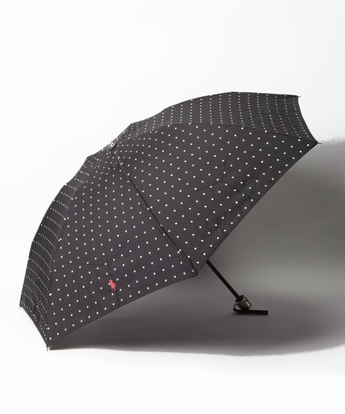 POLO RALPH LAUREN(umbrella)(ポロラルフローレン（傘）)/折りたたみ傘　”ドット”/ブラック