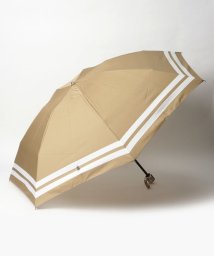 POLO RALPH LAUREN(umbrella)(ポロラルフローレン（傘）)/折りたたみ傘　”裾ボーダー”/ベージュ