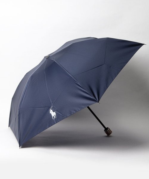 POLO RALPH LAUREN(umbrella)(ポロラルフローレン（傘）)/折りたたみ傘　”BIG POLO PONY”/ネイビーブルー