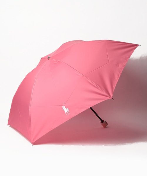 POLO RALPH LAUREN(umbrella)(ポロラルフローレン（傘）)/折りたたみ傘　”BIG POLO PONY”/ピンク