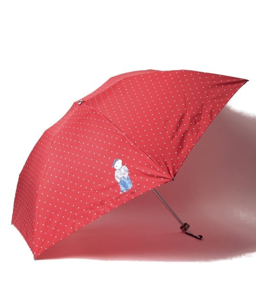 POLO RALPH LAUREN(umbrella)(ポロラルフローレン（傘）)/折りたたみ傘　”POLO BEAR　フレンチベア”/レッド