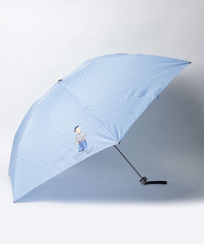 新品 ポロ ラルフローレン 折り畳み傘 晴雨兼用 bear 熊 ネイビー - 傘