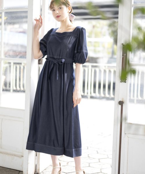 配色ステッチワンピース ミッシュマッシュ Misch Masch Magaseek 配色ステッチワンピース ミッシュマッシュ Misch Masch Magaseek