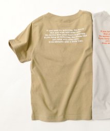 devirock(デビロック)/デビラボ バックプリント半袖Tシャツ/ダークベージュ