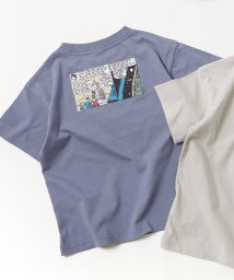 devirock(デビロック)/デビラボ BOXバックプリント半袖Tシャツ/ダークブルー