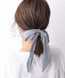 osharewalker(オシャレウォーカー)/『リボンモチーフデザインシュシュ』/グレイッシュブルー（091）